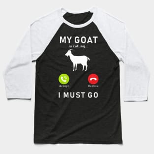 Goat Animal Baseball T-Shirt